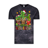 Cloud Black christmas cactus feliz navidad Vintage Tee - Zillion Design Studio