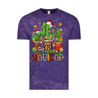 Cloud Purple christmas cactus feliz navidad Vintage Tee - Zillion Design Studio