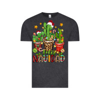 Vintage Black christmas cactus feliz navidad Vintage Tee - Zillion Design Studio