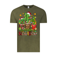 Vintage Olive christmas cactus feliz navidad Vintage Tee - Zillion Design Studio