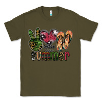 Army Green peace love summer Classic Tee - SublimationCraftShop