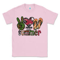 Bubblegum Pink peace love summer Classic Tee - SublimationCraftShop