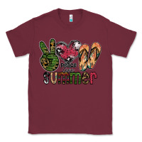 Burgundy peace love summer Classic Tee - SublimationCraftShop