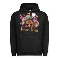 Pigment Black Hair Boss Afro Messy Bun With Money Bbs Urban Hoodie - BundleAndBundleShop