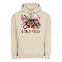 Pigment French Oak Hair Boss Afro Messy Bun With Money Bbs Urban Hoodie - BundleAndBundleShop