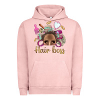 Pigment Salmon Hair Boss Afro Messy Bun With Money Bbs Urban Hoodie - BundleAndBundleShop