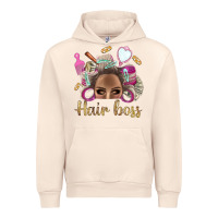 Sandshell Hair Boss Afro Messy Bun With Money Bbs Urban Hoodie - BundleAndBundleShop
