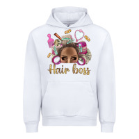 White Hair Boss Afro Messy Bun With Money Bbs Urban Hoodie - BundleAndBundleShop