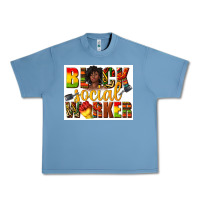 Pebble Blue black social worker Urban Heavy Tee - texasbilliewilder