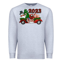 Heather Grey happy new year truck 2023 Premium Sweatshirt - Jasminsmagicworld