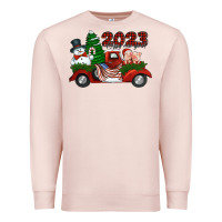 Pale Pink happy new year truck 2023 Premium Sweatshirt - Jasminsmagicworld