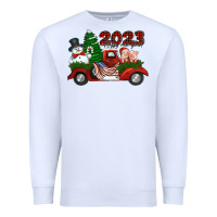 White happy new year truck 2023 Premium Sweatshirt - Jasminsmagicworld