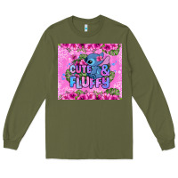 Army Green cute and fluffy stitch Long Sleeve Tee - Zillion Design Studio