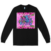 Black cute and fluffy stitch Long Sleeve Tee - Zillion Design Studio