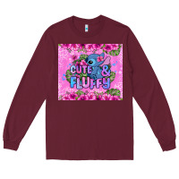 Burgundy cute and fluffy stitch Long Sleeve Tee - Zillion Design Studio