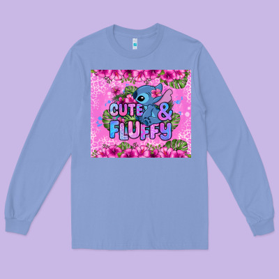Cute And Fluffy Stitch Long Sleeve Tee Designed By Zillion Design Studio