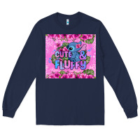 Navy cute and fluffy stitch Long Sleeve Tee - Zillion Design Studio