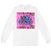 White cute and fluffy stitch Long Sleeve Tee - Zillion Design Studio
