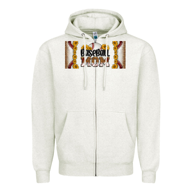 Leopard Baseball Mom 16oz Libbey Glass Zipper Hoodie by HRA Design Shop | Teevron