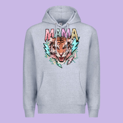 Mama Tiger Lightning Bolt Premium Hoodie Designed By Nancycooperartshop