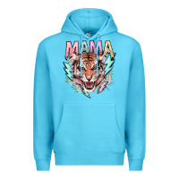 Ocean Blue mama tiger lightning bolt Premium Hoodie - NancyCooperArtShop