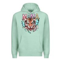 Seafoam mama tiger lightning bolt Premium Hoodie - NancyCooperArtShop