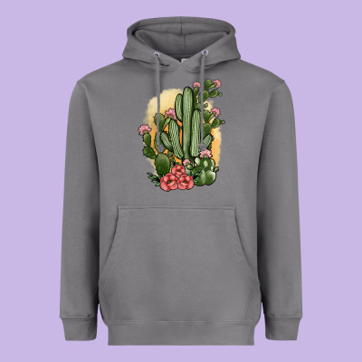 Cactus Heavyweight Hoodie Designed By Jahusdesignshop