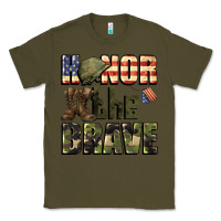 Army Green Honor the brave 4th of july Classic Tee - CowGirlArtShop