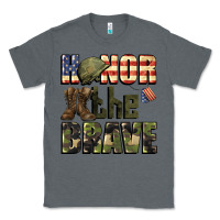 Charcoal Heather Honor the brave 4th of july Classic Tee - CowGirlArtShop