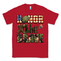 Red Honor the brave 4th of july Classic Tee - CowGirlArtShop