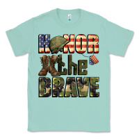 Seafoam Honor the brave 4th of july Classic Tee - CowGirlArtShop