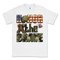 White Honor the brave 4th of july Classic Tee - CowGirlArtShop
