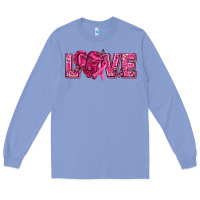 Colony Blue Breast Cancer Love Long Sleeve Tee - texasbilliewilder
