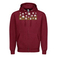 Burgundy leopard baseball 16oz libbey glass Zipper Hoodie - HRA Design Shop