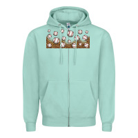 Seafoam leopard baseball 16oz libbey glass Zipper Hoodie - HRA Design Shop