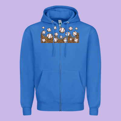Leopard Baseball 16oz Libbey Glass Zipper Hoodie Designed By Hra Design Shop