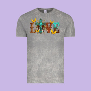 Love With Cross Vintage Tee Designed By Texasbilliewilder