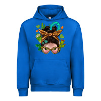 Cobalt Western  Messy Bun With Cactus Urban Hoodie - BundleAndBundleShop