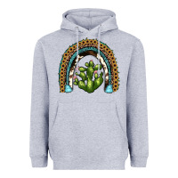 Heather Grey cactus rainbow Heavyweight Hoodie - JahusDesignShop