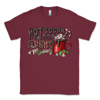 Burgundy hot cocoa and christmas movies Classic Tee - CowhideDigitalArt