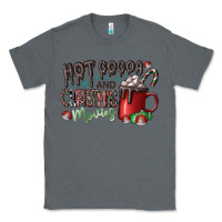 Charcoal Heather hot cocoa and christmas movies Classic Tee - CowhideDigitalArt