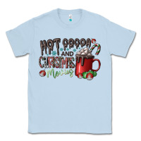 Dusty Blue hot cocoa and christmas movies Classic Tee - CowhideDigitalArt