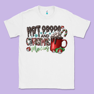Hot Cocoa And Christmas Movies Classic Tee Designed By Cowhidedigitalart