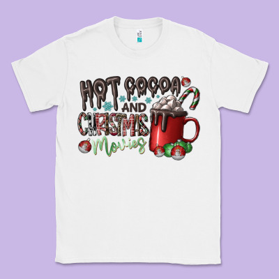 Hot Cocoa And Christmas Movies Classic Tee Designed By Cowhidedigitalart