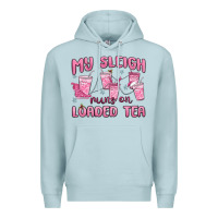 Blue Mist my sleigh runs on loaded tea Premium Hoodie - MaliasSmallBusiness