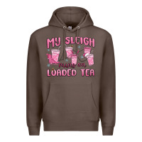 Coffee my sleigh runs on loaded tea Premium Hoodie - MaliasSmallBusiness