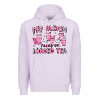 Lilac my sleigh runs on loaded tea Premium Hoodie - MaliasSmallBusiness