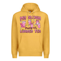Mustard my sleigh runs on loaded tea Premium Hoodie - MaliasSmallBusiness