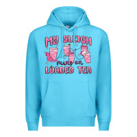 Ocean Blue my sleigh runs on loaded tea Premium Hoodie - MaliasSmallBusiness