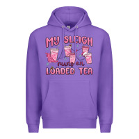 Purple my sleigh runs on loaded tea Premium Hoodie - MaliasSmallBusiness